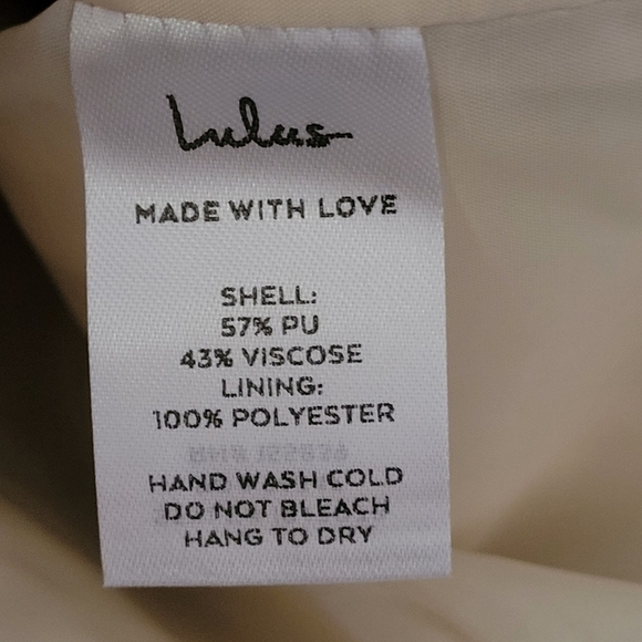 Lulus Beige Vegan Leather Moto Jacket Small - Picture 10 of 10